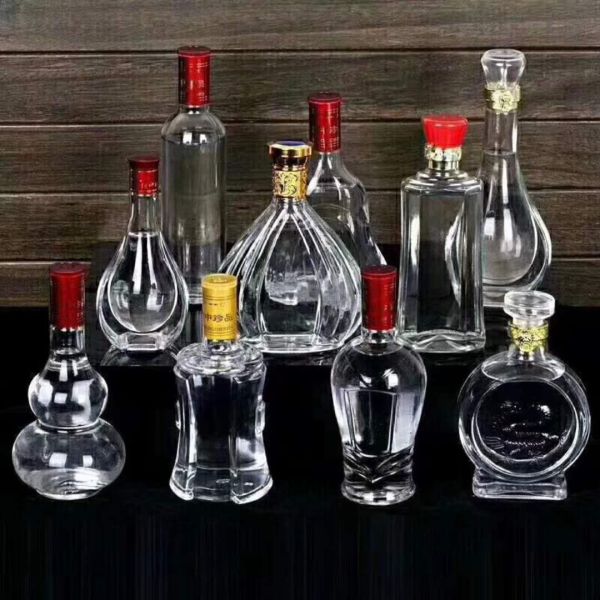 Frosted Gold Triangle Brandy Empty Bottle Decal Transparent
