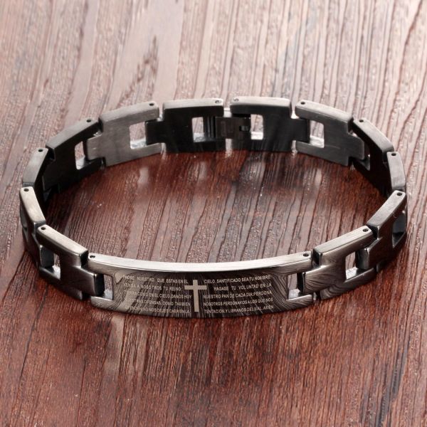 European Style Stainless Steel Bracelets for Men Bible Characters and OEM/ODM Options