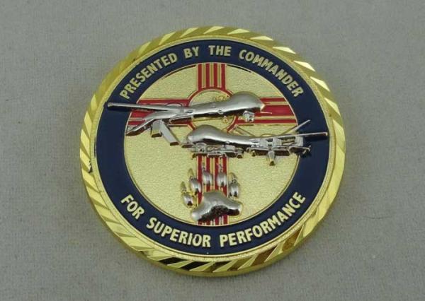 Superior Performance Personalized Coins , Copper Stamped Gold /  Nickel Plating Diamond Edge