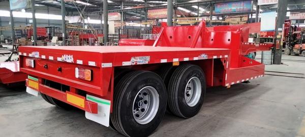 24-hour Online Service Customizable Two-Axle Lowbed Trailer for Heavy Machinery Transport