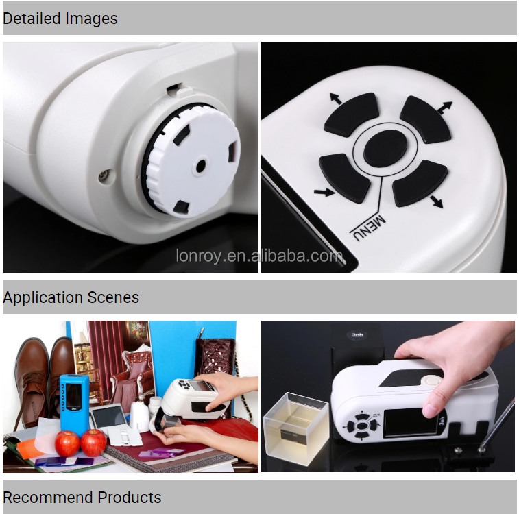 NH300 Portable Colorimeter 8mm Aperture LED Blue Light Excitation Color Analysis Meter Ink Proofer