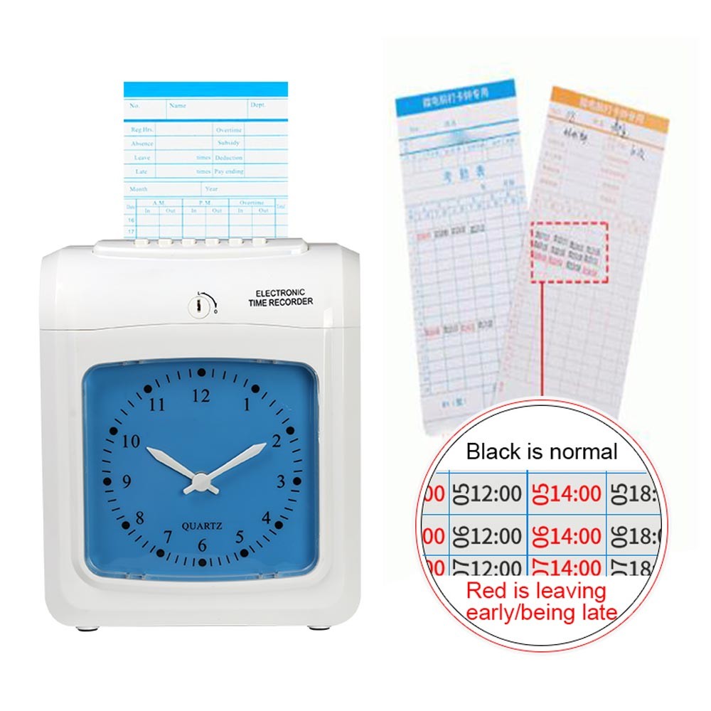 Машина учета рабочего времени CE Time Card для регистрации сотрудников фабрики в офисе регистратора