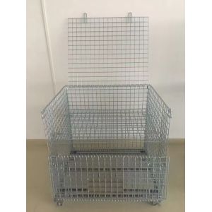 Foldable storage cage with mesh cover