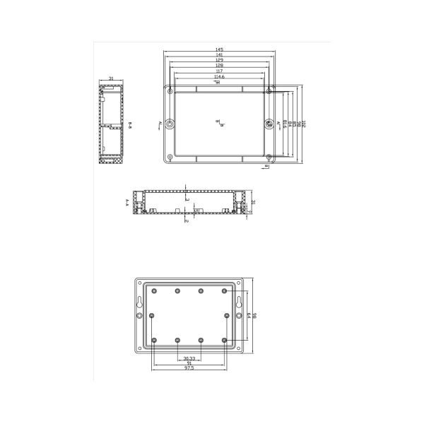 145x102x31mm solar panel junction box