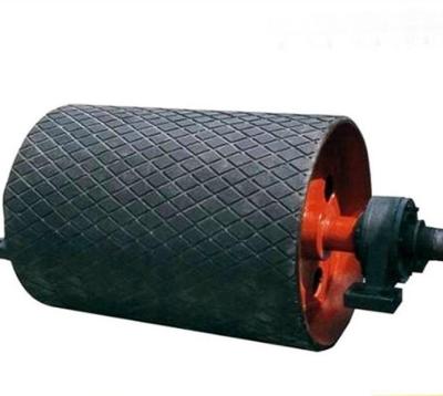 6205 6306 Bearing Rubber Coated Conveyor Drive Pulley For Harbor