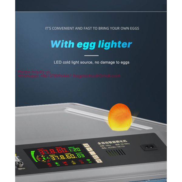 100 to 300 Eggs Incubator Automatic Egg 300-Egg High Hatching Rate Mini Incubator for Chicken Duck Quail Farm or Home Use Automatic Chicken Solar Incubator Intelligent Control Poultry Chicken Hatch