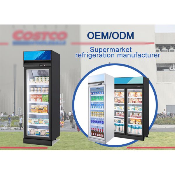 Commercial Beverage Refrigerator Single Door 450L Vertical Display Fridge Chiller