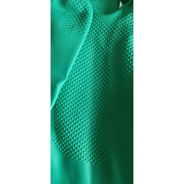 Gant de nitriles de vert de ménage pour 15 de manipulation chimiques Mil Flocked Lining