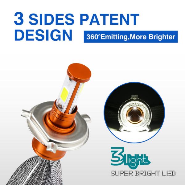 4500LM 6000LM 8000LM H7 Мотоциклетный фары лампочка Ba20D P15D 45W