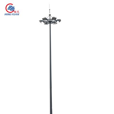 Polygonal Q235 High Mast Light Pole With Led Flood Lighting System 15m