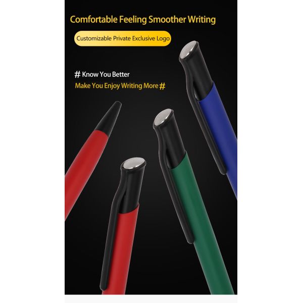 Bureau de l' école de papeterie Bevel en métal Top Pressing stylo à bille avec logo