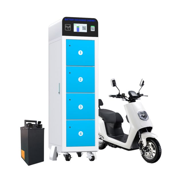 Custom 4 Slot Battery Swapping Cabinet Change Station For Electric 3/4 Wheeler Car
