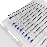 Haste de aço inoxidável azul ESD cabeça pontiaguda gel de silicone cotonete pegajoso viscosidade média