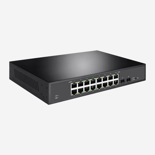 Interruptor portuário da fibra de SFP do gigabit 2 completos com 16 RJ45 padrão dos portos IEEE802.3