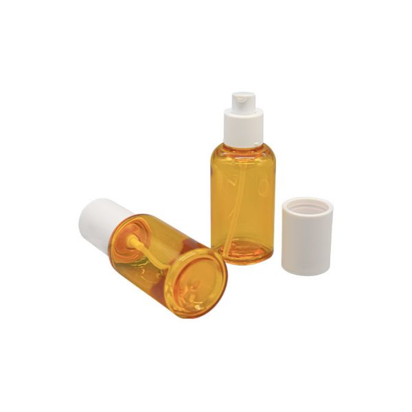 80 ml 100 ml Orange PETG démaquillant pour cheveux Bouteille d' huile OD 45 mm