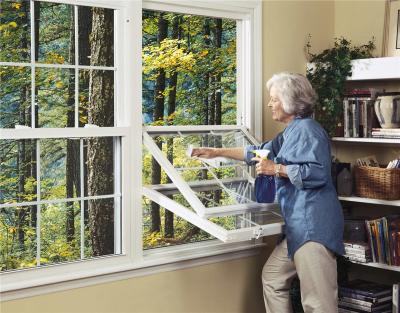 Única tela de vidro dobro quebrada térmica de Hung Sliding Window With Insect