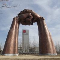 Esculturas grandes de bronce al aire libre, esculturas de bronce de etiqueta de la puerta