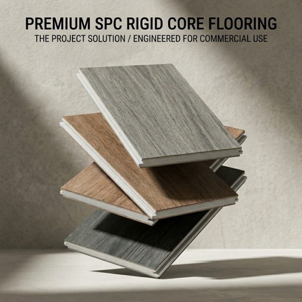Waterproof SPC Flooring with Click Lock Installation and Wear Resistant Surface for Hotels