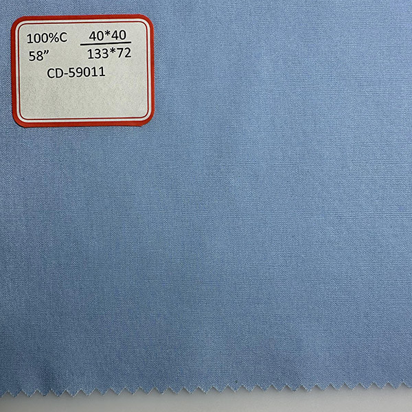 Pure Cotton Plain Fabric 40*40 133*72 1/1 Customized Width And Density