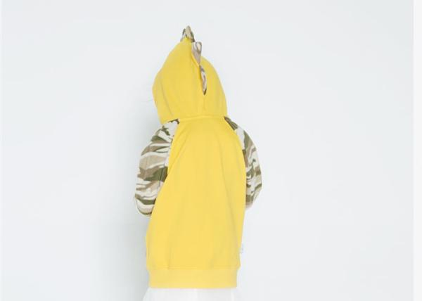 Colorful Kids Girls Clothes Kids Hooded Jacket With Dinosaur Angle Kangaroo Pocket