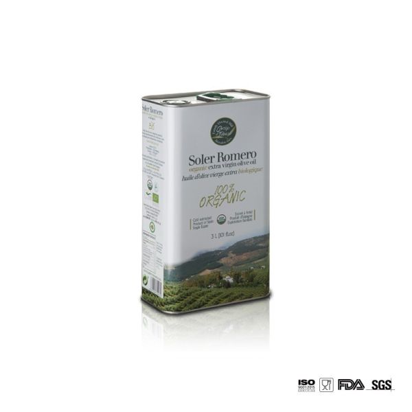 DADI 5L Food Oil Can 5000ml Square Empty Olive Oil Can Rectangle Shape Tinplate Material for Food Industrial