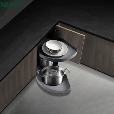 Swing Pull Out Magic Corner Cabinet Storage Basket Kitchen Corner Unit Solution