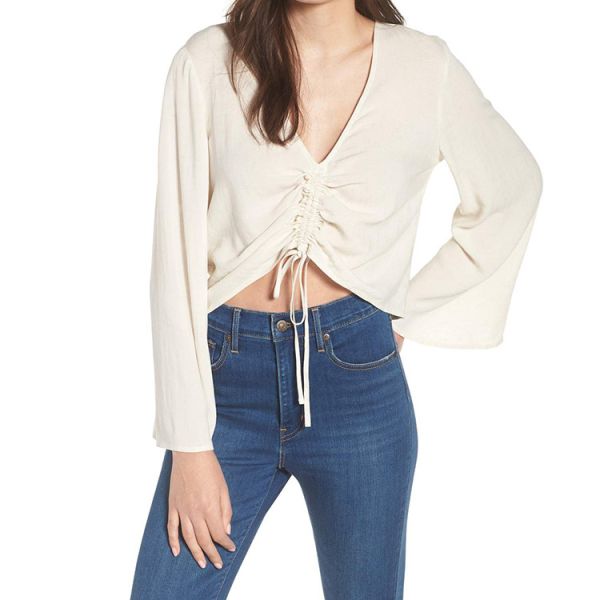 Latest Ladies New Fashion Summer Casual Long Sleeve Blouse for Women