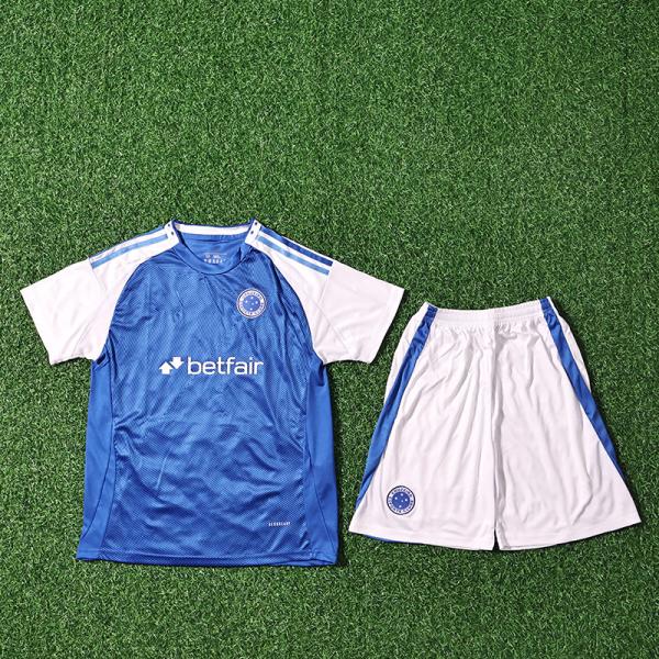 2025-2026 Cruzeiro Children Home Football Jersey Support Group Customization