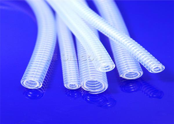 FDA Certificated Silicone Medical Products , Rubber Corrugated Ventilator Tubing