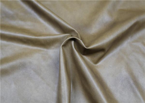 Brown Twotone PVC Synthetic Leather Durable 300 Gsm Normal Peeling Strength