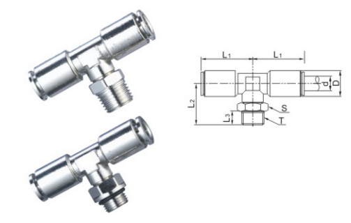 Insert-Type Pneumatic All-metal Elbow Internal Thread Fittings