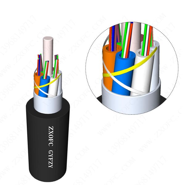 LSZH 144core Flame Retardant Cable GYFZY Aerial Non Metal