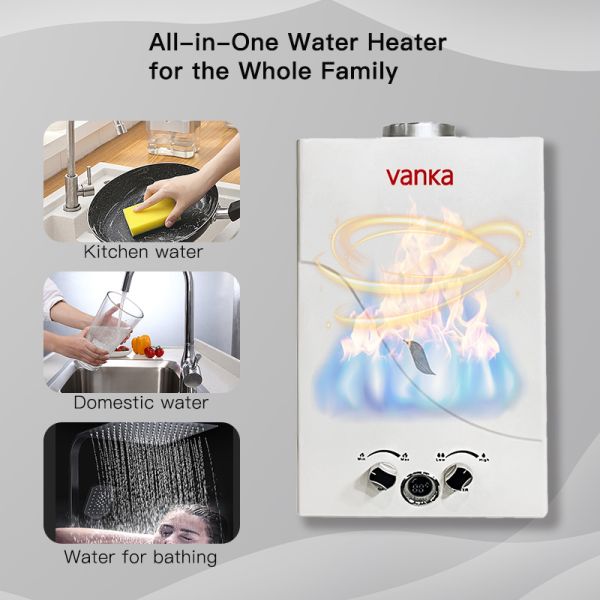 6L Wall Mounted Flue Gas Water Heater with Automatic Electrical Pulse Ignition for Instant Hot Water