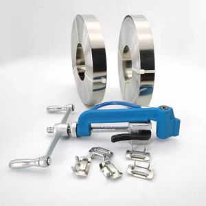 201/304/316 лента из нержавеющей стали 0,75 мм для крепления кабельной зажимы на бетонном столбе