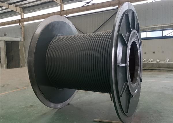 Q355B Material Lebus Grooved Cable Drum For 15Ton Hydraulic Pulling Winch