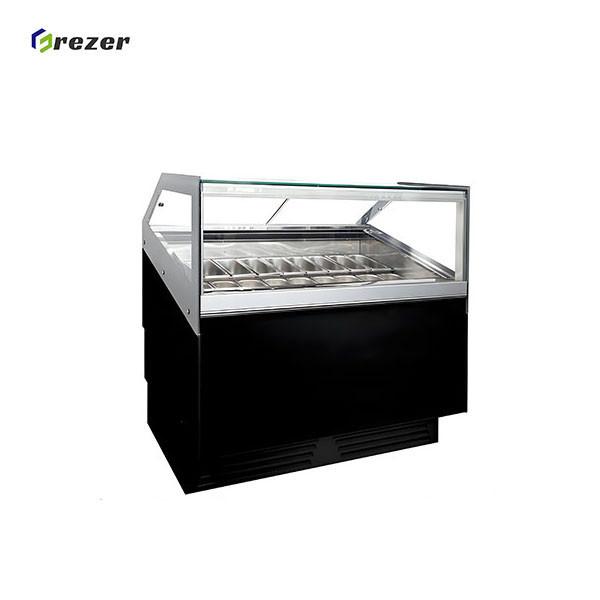 Auto Defrost Ice Cream Display Freezer 12 Pans / 16 Pans Ice Cream Freezer Case
