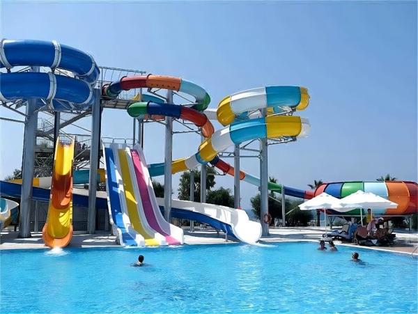 Outdoor Kids Water Splash Park Rides Swimming Pool Fiberglass Slide for Adults