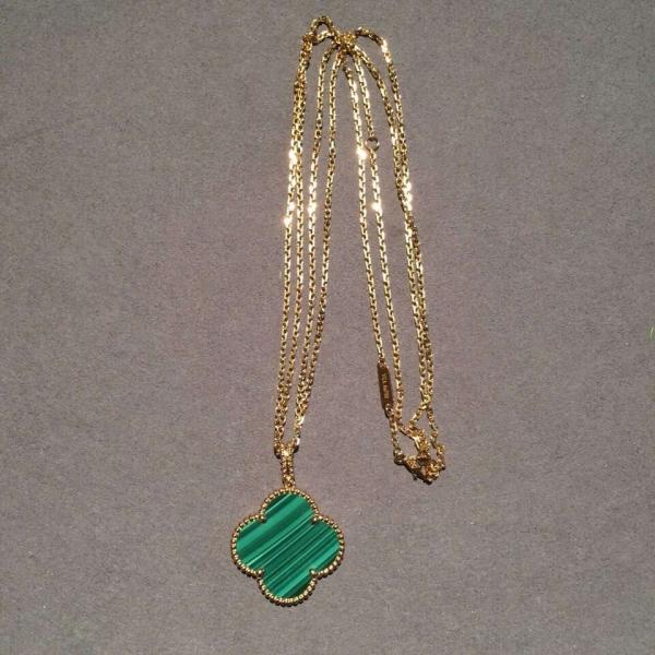 Shen zhen Jewelry Factory Highest Quality Vancleef&arpelsr Brand jewelry DesignMagic Alhambra long necklace, 1 motif , 1