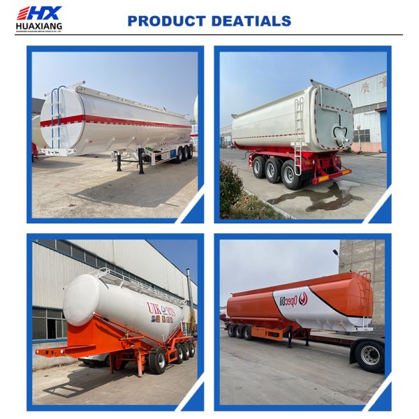 Tri Axles 40Tons Load Bulk Cement Flour Powder Material Transport Tank Semi Trailer