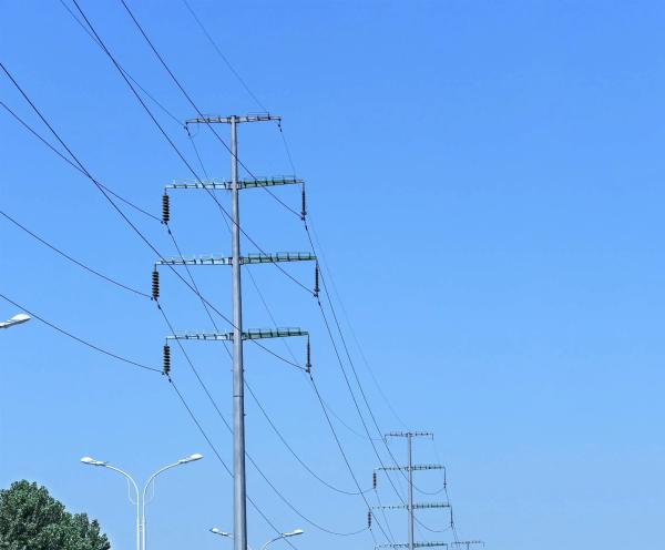 Power Transmission Line Tower Steel Tubular Pole Steel Octagonal Electric Pole