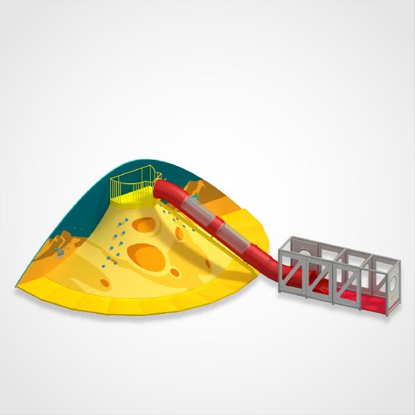 Toboggan d'escalade volcanique pour enfants, équipement de jeux intérieur et extérieur