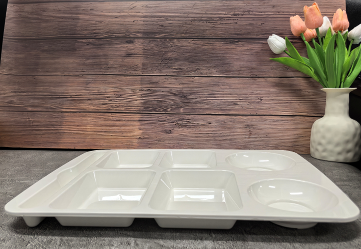 High Temperature PET Tableware Microwave And Oven Safe Split Plate