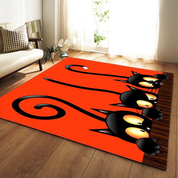 Living room large carpet, bedroom floor mat, scenic, artistic, cute, non slip decorative, and cold insulation mat