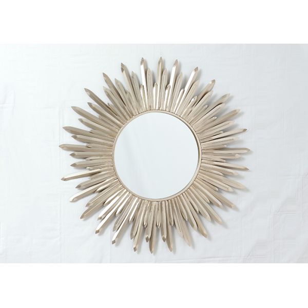 Colored Circular Rose Gold Sun Mirror Wall Decor