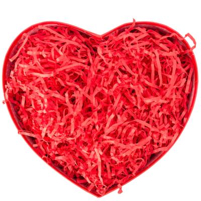 Lenço de papel Shredded vermelho cosmético Eco Kraft amigável da caixa 17gsm