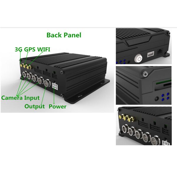 4 Channel 720P AHD SD Card Mobile DVR / Audio Surveillance Recording System