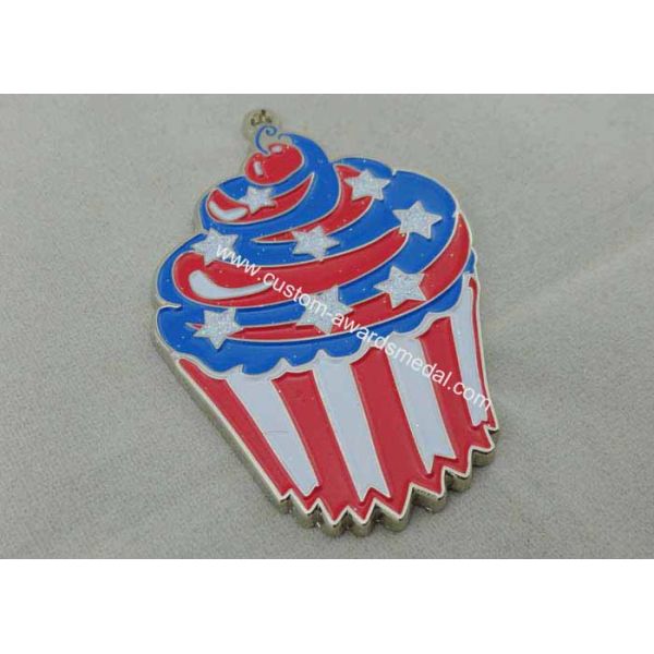 Zinc Alloy Engraving Carnival Medalby Antique Nickel Plating With Color Clown Logo