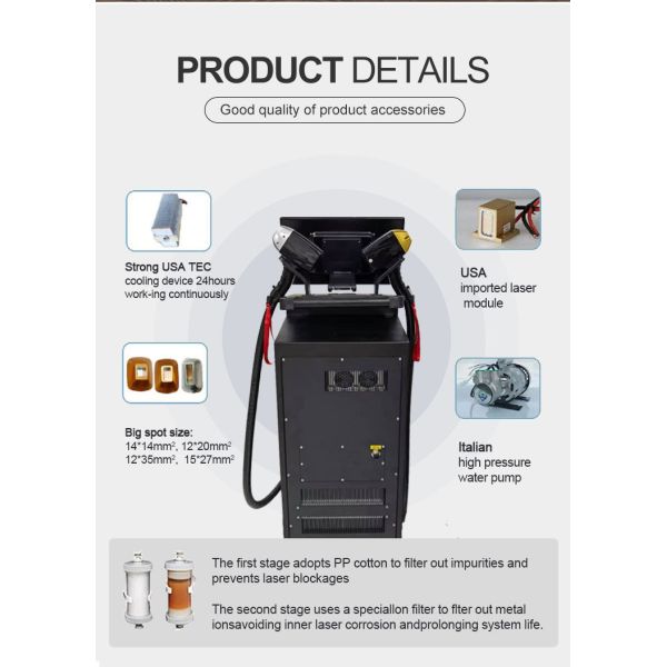 Волны машины удаления волос лазера диода водяного охлаждения тройные