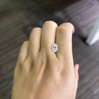 1.8 Carat Lab Grown Diamond Oval Cut CVD E Color VS1 Clarity 2EX N IGI
