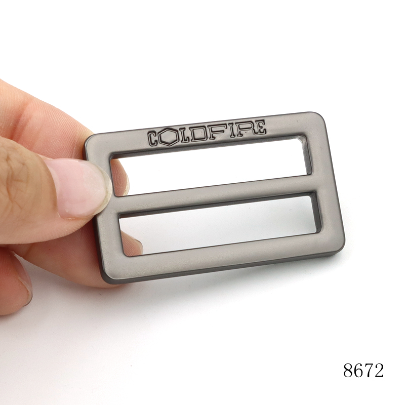 Gunmetal Metal Strap Adjuster Matte Strap Metal Buckle Corrosion Resistant For Bag Accessories
